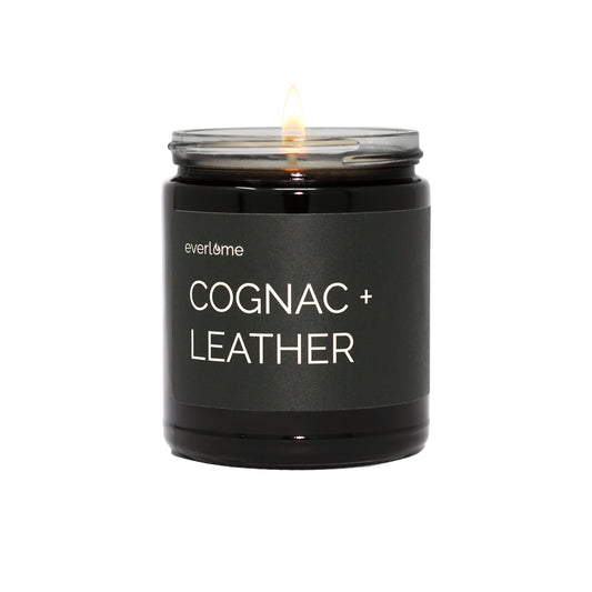 Cognac + Leather Candle